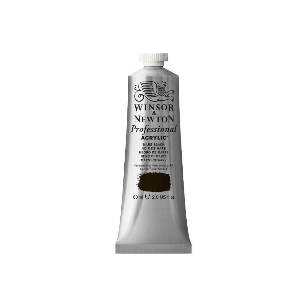Acrylic paint Professional Acrylic - Winsor & Newton - Mars Black, 60 ml