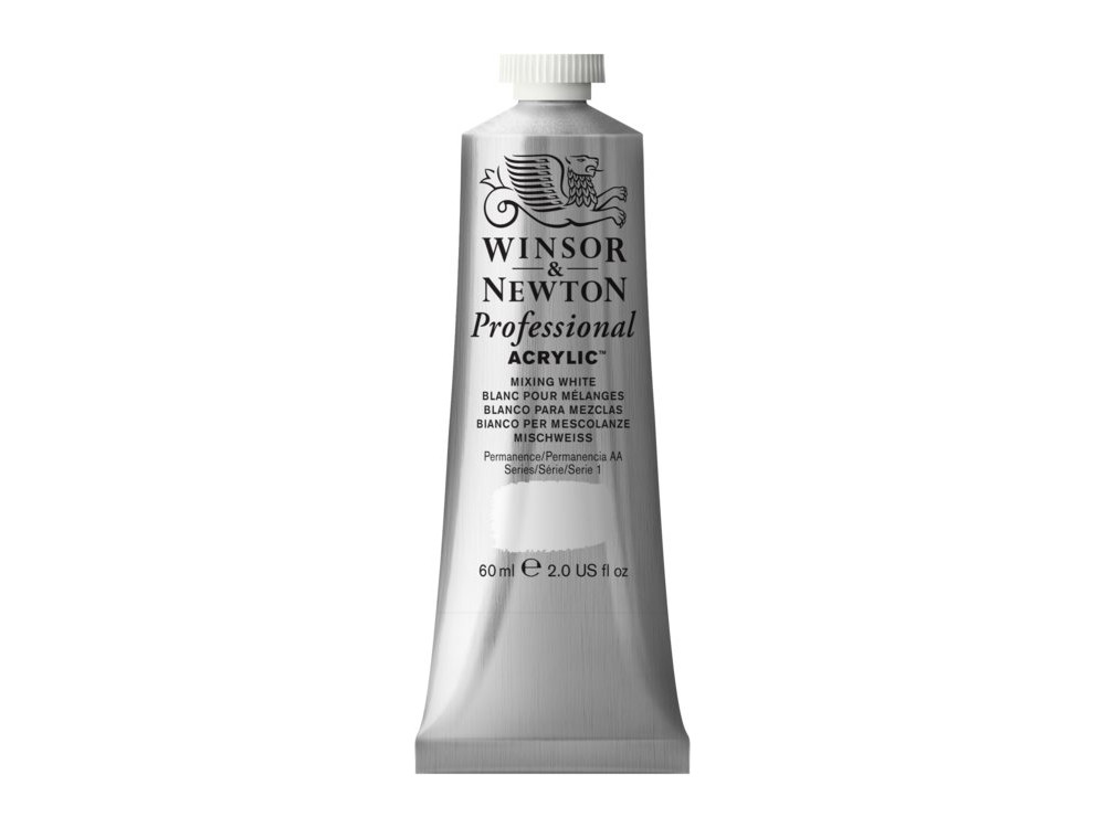 Farba akrylowa Professional Acrylic - Winsor & Newton - Mixing White, 60 ml