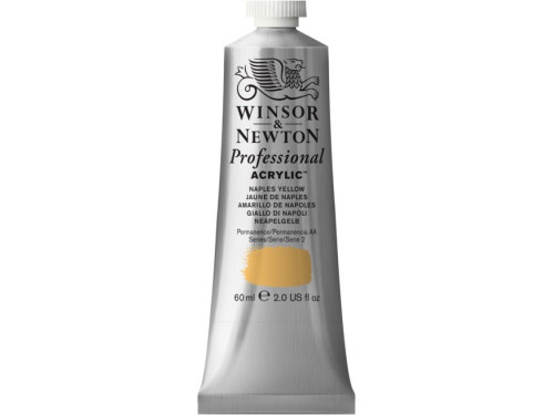 Farba akrylowa Professional Acrylic - Winsor & Newton - Naples Yellow, 60 ml