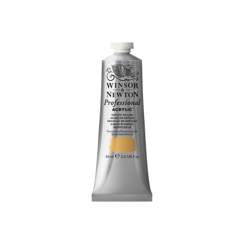 Farba akrylowa Professional Acrylic - Winsor & Newton - Naples Yellow, 60 ml