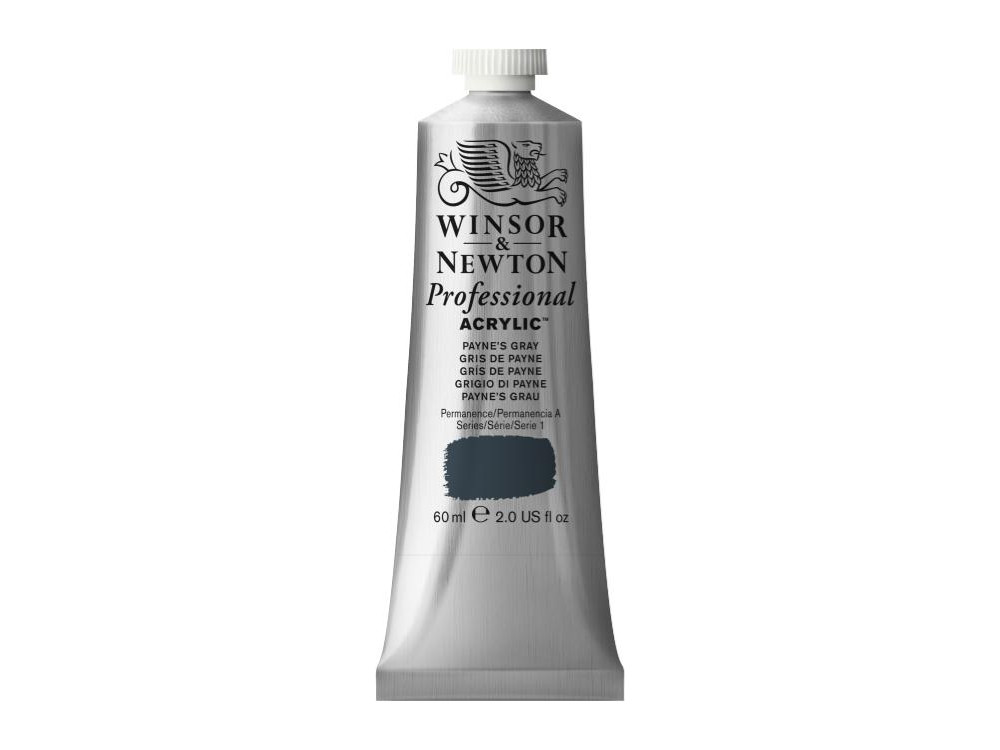 Farba akrylowa Professional Acrylic - Winsor & Newton - Payne's Gray, 60 ml