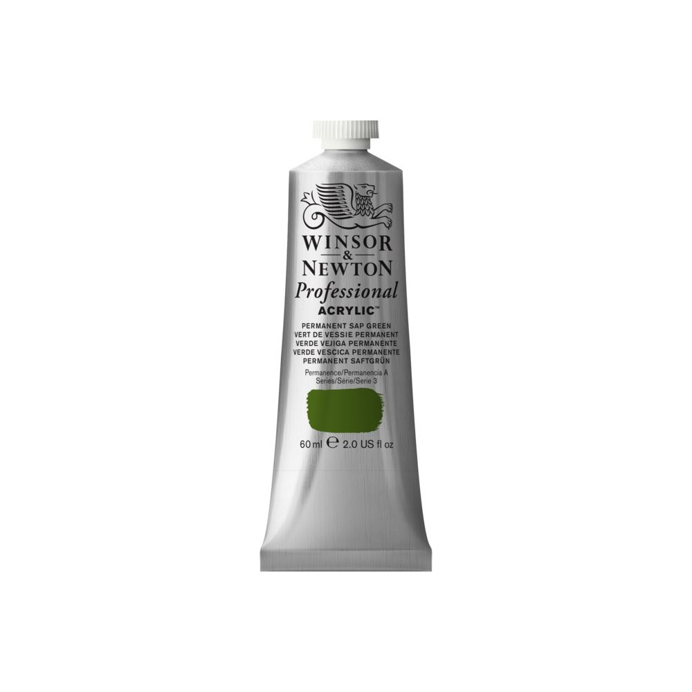 Acrylic paint Professional Acrylic - Winsor & Newton - Permanent Sap Green, 60 ml