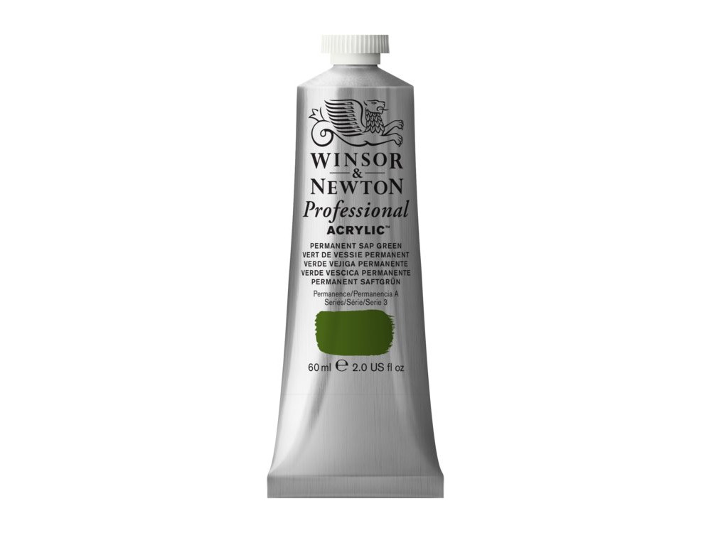 Farba akrylowa Professional Acrylic - Winsor & Newton - Permanent Sap Green, 60 ml