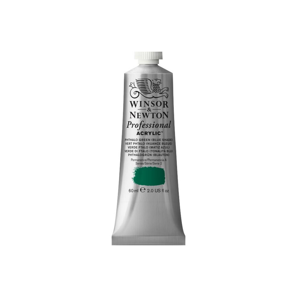Acrylic paint Professional Acrylic - Winsor & Newton - Phthalo Blue Green Shade, 60 ml