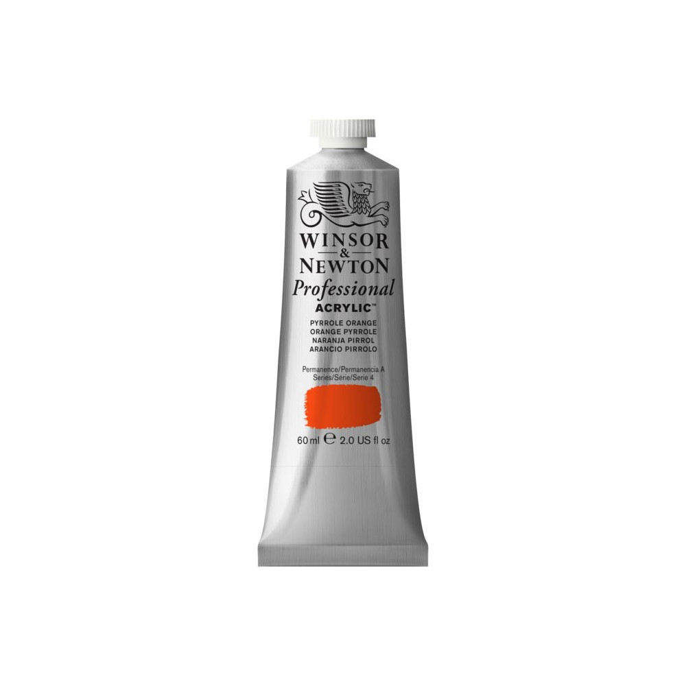 Acrylic paint Professional Acrylic - Winsor & Newton - Pyrrole Orange, 60 ml