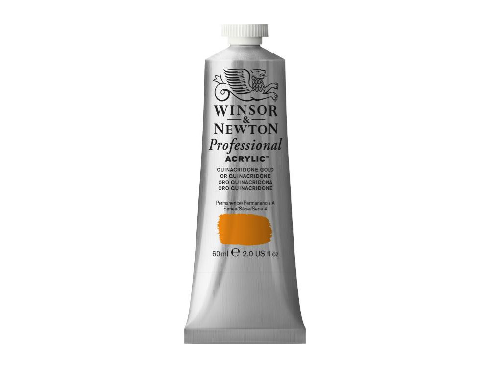 Farba akrylowa Professional Acrylic - Winsor & Newton - Quinacridone Gold, 60 ml