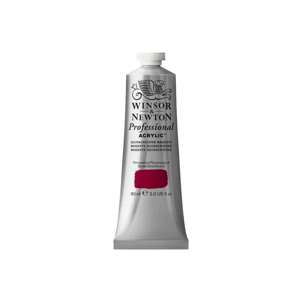 Farba akrylowa Professional Acrylic - Winsor & Newton - Quinacridone Magenta, 60 ml