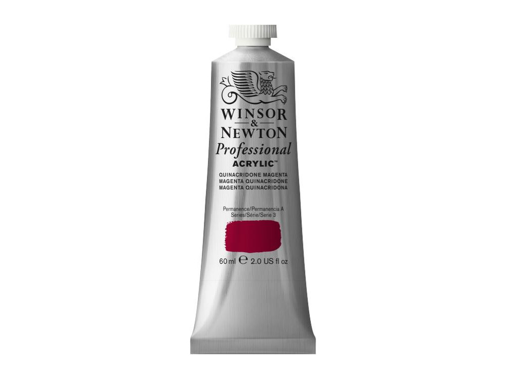 Acrylic paint Professional Acrylic - Winsor & Newton - Quinacridone Magenta, 60 ml