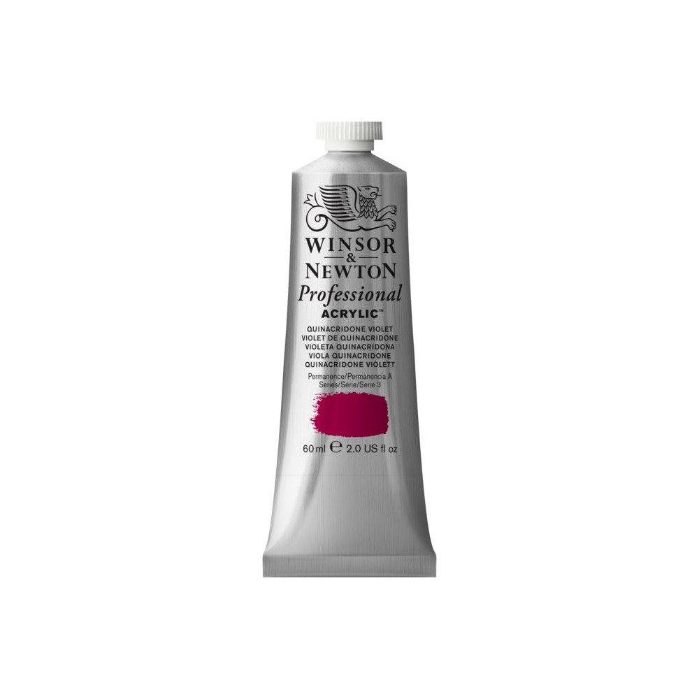 Farba akrylowa Professional Acrylic - Winsor & Newton - Quinacridone Violet, 60 ml