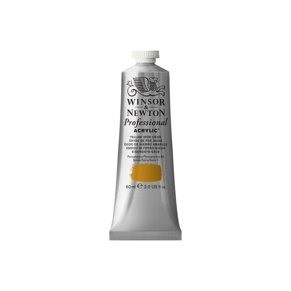 Farba akrylowa Professional Acrylic - Winsor & Newton - Yellow Iron Oxide, 60 ml