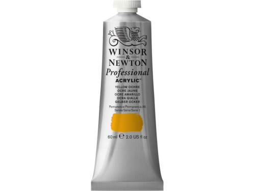 Farba akrylowa Professional Acrylic - Winsor & Newton - Yellow Ochre, 60 ml