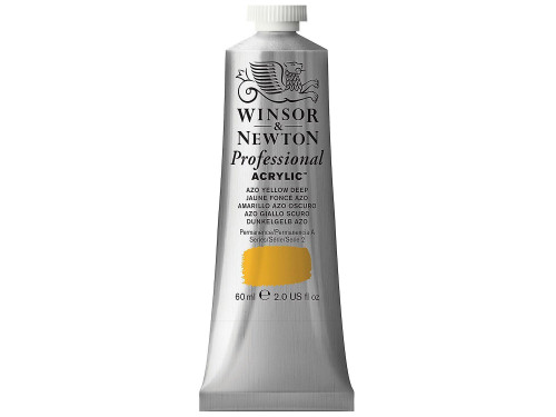 Acrylic paint Professional Acrylic - Winsor & Newton - Azo Yellow Deep, 60 ml