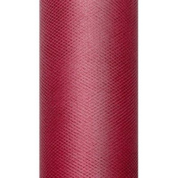 Tiul dekoracyjny 50 cm - bordowy, 9 m