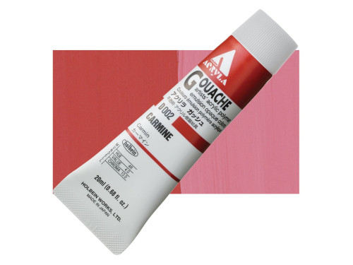 Acryla Gouache paint - Holbein - Carmine, 20 ml