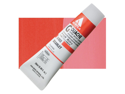 Farba gwasz Acryla Gouache - Holbein - Scarlet, 20 ml