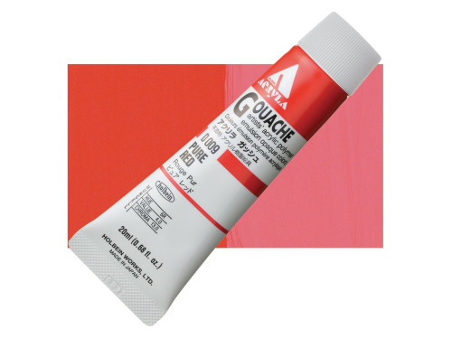 Acryla Gouache paint - Holbein - Pure Red, 20 ml