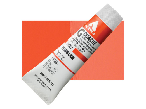 Farba gwasz Acryla Gouache - Holbein - Vermilion, 20 ml