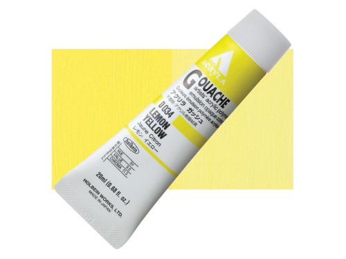 Acryla Gouache paint - Holbein - Lemon Yellow, 20 ml