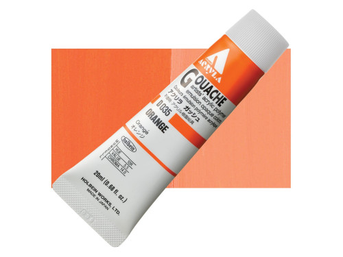 Acryla Gouache paint - Holbein - Orange, 20 ml