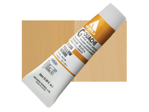 Acryla Gouache paint - Holbein - Yellow Ochre, 20 ml
