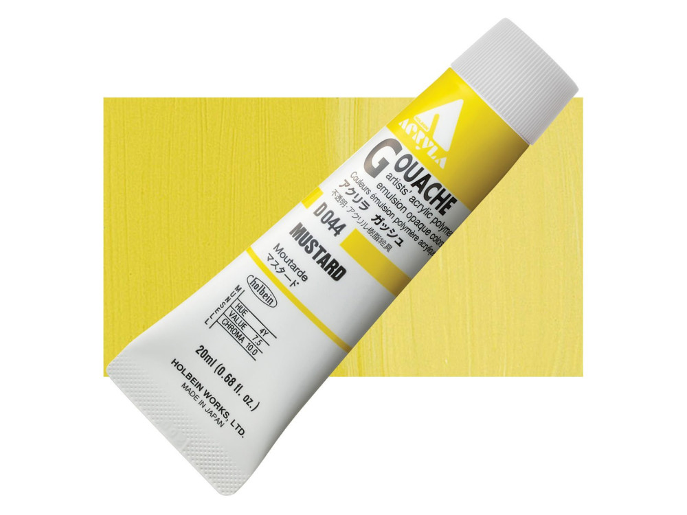 Farba gwasz Acryla Gouache - Holbein - Mustard, 20 ml