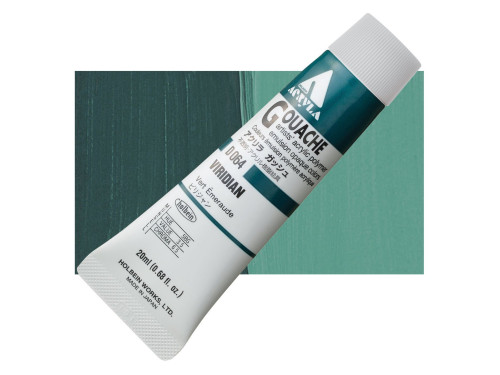 Acryla Gouache paint - Holbein - Viridian, 20 ml
