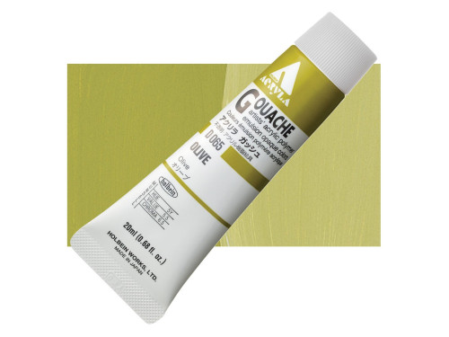 Farba gwasz Acryla Gouache - Holbein - Olive, 20 ml