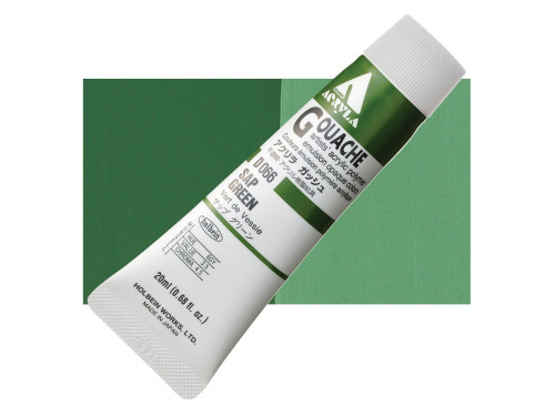 Acryla Gouache paint - Holbein - Sap Green, 20 ml