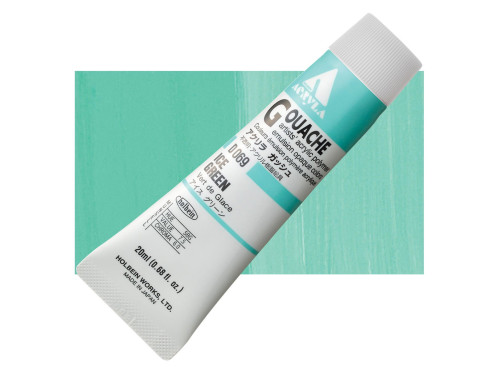 Acryla Gouache paint - Holbein - Ice Green, 20 ml