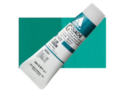 Farba gwasz Acryla Gouache - Holbein - Blue Green, 20 ml