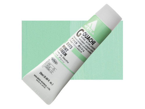 Acryla Gouache paint - Holbein - Mint Green, 20 ml