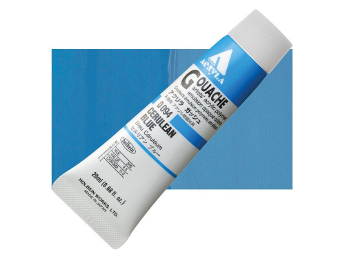 Acryla Gouache paint - Holbein - Cerulean Blue, 20 ml
