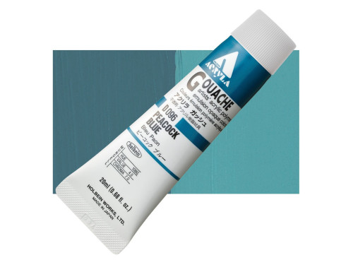 Acryla Gouache paint - Holbein - Peacock Blue, 20 ml