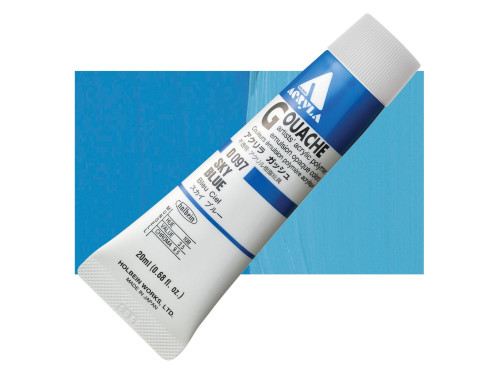 Acryla Gouache paint - Holbein - Sky Blue, 20 ml