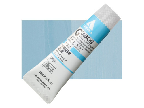 Acryla Gouache paint - Holbein - Horizon Blue, 20 ml