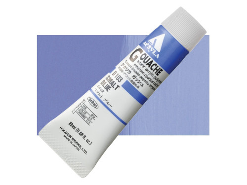 Farba gwasz Acryla Gouache - Holbein - Smalt Blue, 20 ml