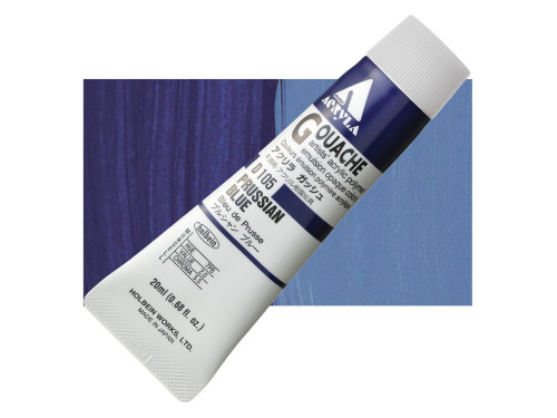Acryla Gouache paint - Holbein - Prussian Blue, 20 ml