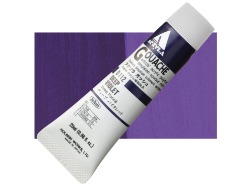 Farba gwasz Acryla Gouache - Holbein - Deep Violet, 20 ml