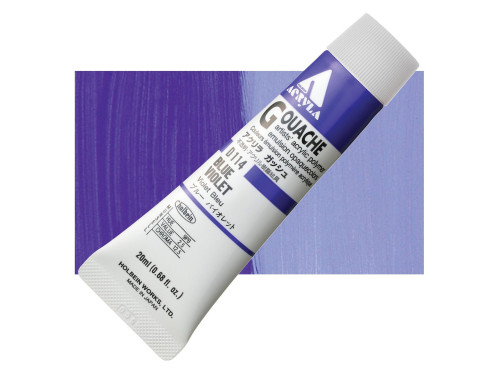 Farba gwasz Acryla Gouache - Holbein - Blue Violet, 20 ml
