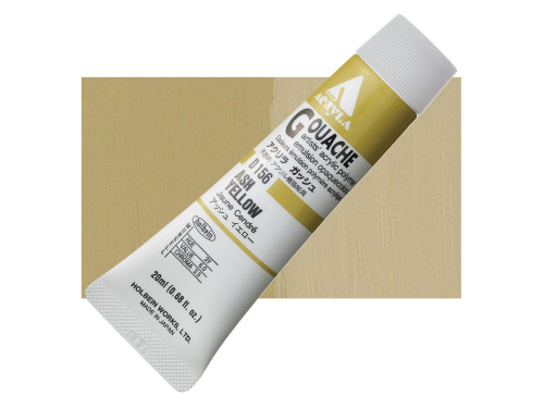 Acryla Gouache paint - Holbein - Ash Yellow, 20 ml