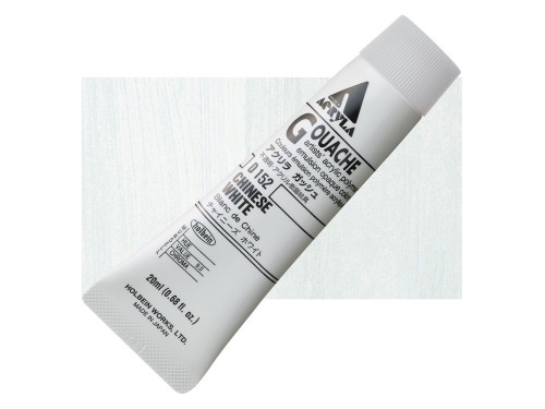 Farba gwasz Acryla Gouache - Holbein - Chinese White, 20 ml