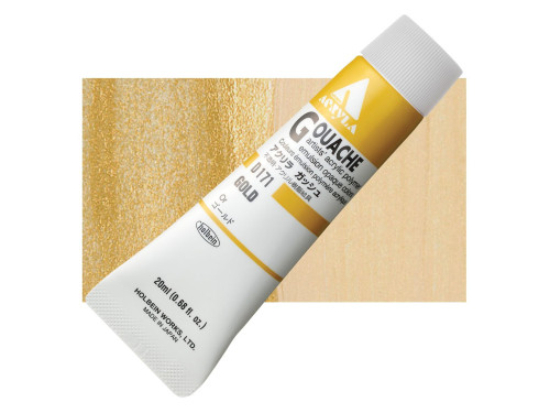 Acryla Gouache paint - Holbein - Gold, 20 ml