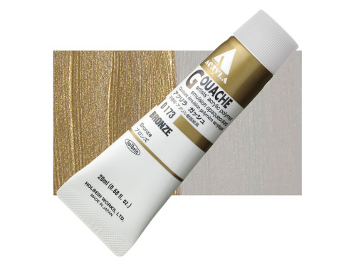 Farba gwasz Acryla Gouache - Holbein - Bronze, 20 ml