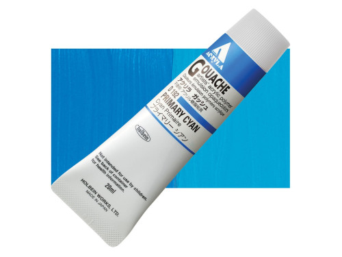 Farba gwasz Acryla Gouache - Holbein - Primary Cyan, 20 ml