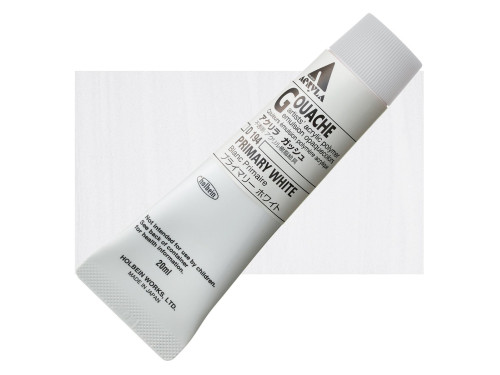 Acryla Gouache paint - Holbein - Primary White, 20 ml