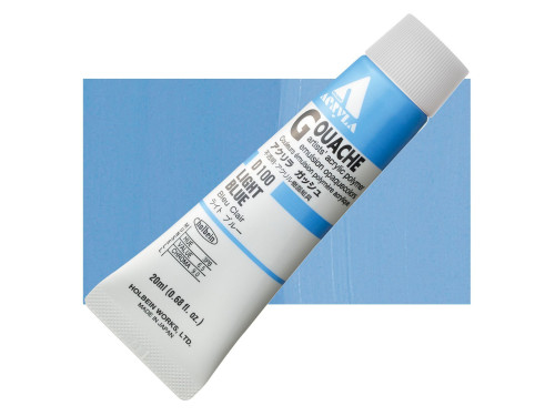 Farba gwasz Acryla Gouache - Holbein - Light Blue, 20 ml