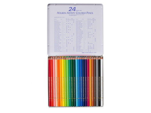 Set of Artists' Colored Pencils - Holbein - 24 pcs