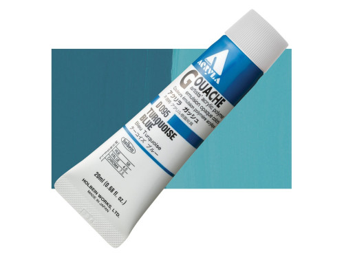 Acryla Gouache paint - Holbein - Turquoise Blue, 20 ml