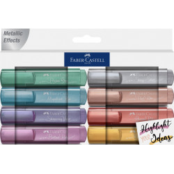 Set of metallic highlighters - Faber-Castell - 8 colors