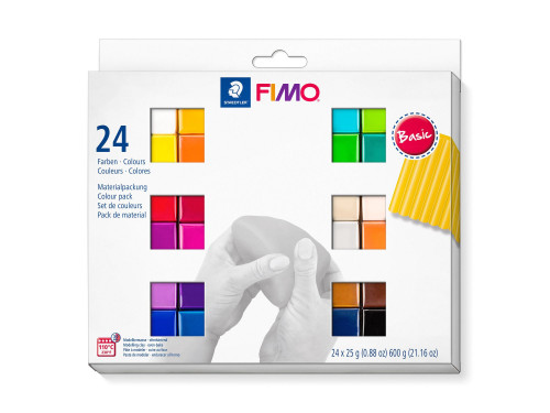 Zestaw masy termoutwardzalnej Fimo Soft - Staedtler - Basic, 24 kolory